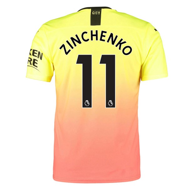 Camiseta Manchester City NO.11 Zinchenko Tercera equipo 2019-20 Naranja